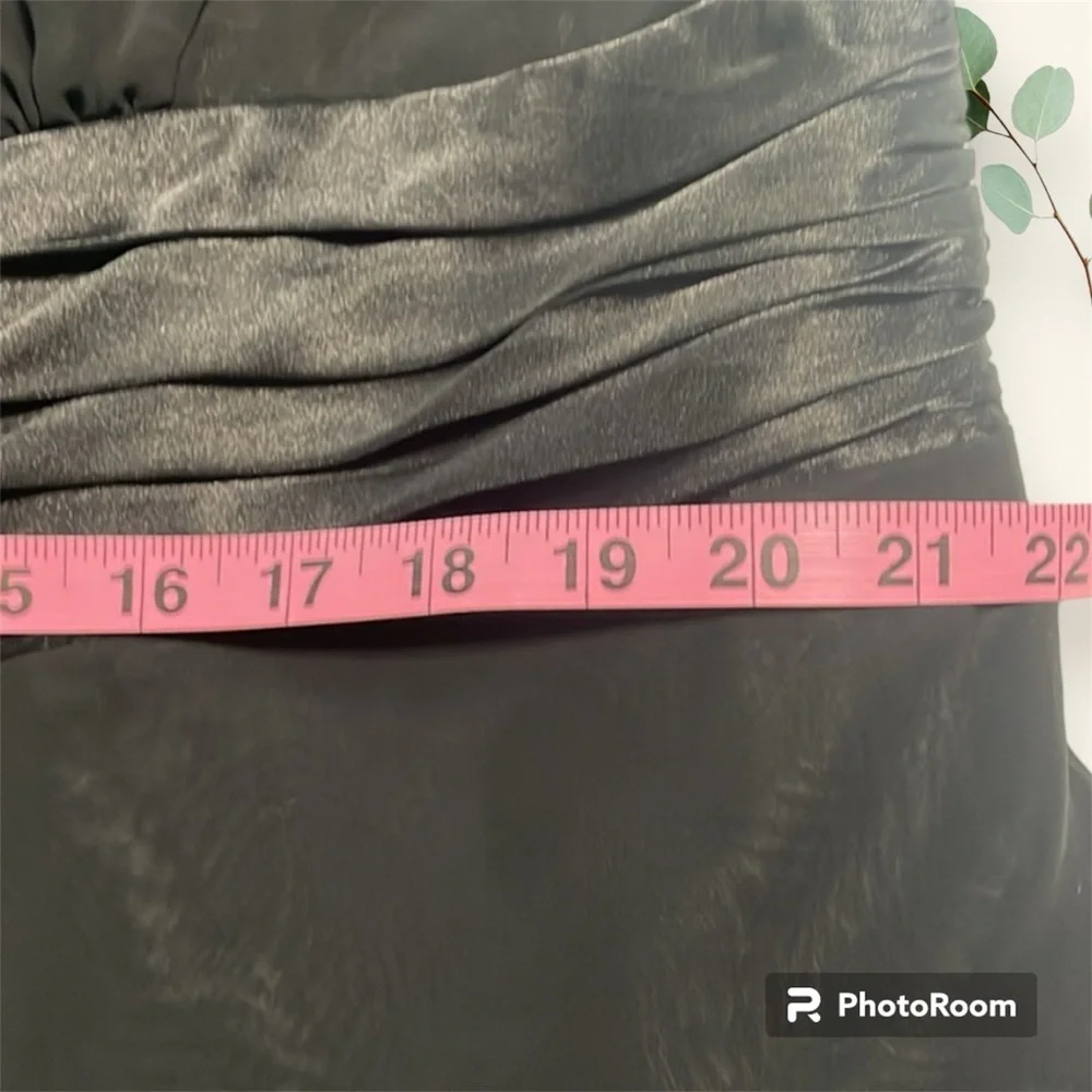 Dress Barn dress size 20W sleeveless black w/beaded top lining under chiffon - Picture 8 of 14